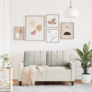 Divano a 2 Posti crema 120 cm in Velluto 4007622