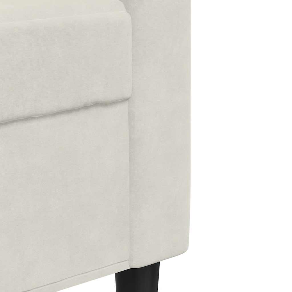 Divano a 2 Posti crema 120 cm in Velluto 4007622