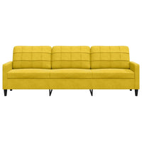 Divano a 3 Posti Giallo 210 cm in Velluto 4007650