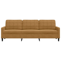 Divano a 3 Posti Marrone 210 cm in Velluto 4007651