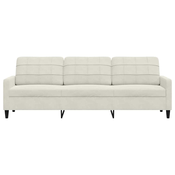 Divano a 3 Posti Crema 210 cm in Velluto 4007652