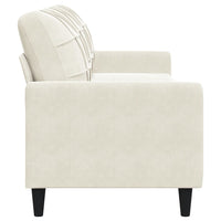 Divano a 3 Posti Crema 210 cm in Velluto