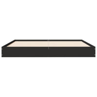 Giroletto senza Materasso Nero 160x200 cm in Legno Multistrato 842008