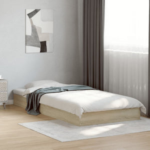 Giroletto senza Materasso-Struttura Letto Rovere Sonoma 100x200cm in Truciolato 146575
