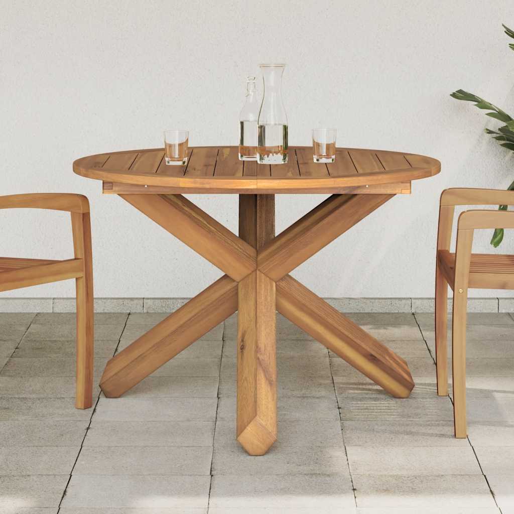 vidaXL Tavolo da Giardino Ø109x74 cm in Legno Massello di Teak