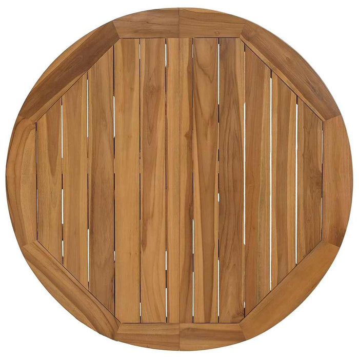 vidaXL Tavolo da Giardino Ø109x74 cm in Legno Massello di Teak