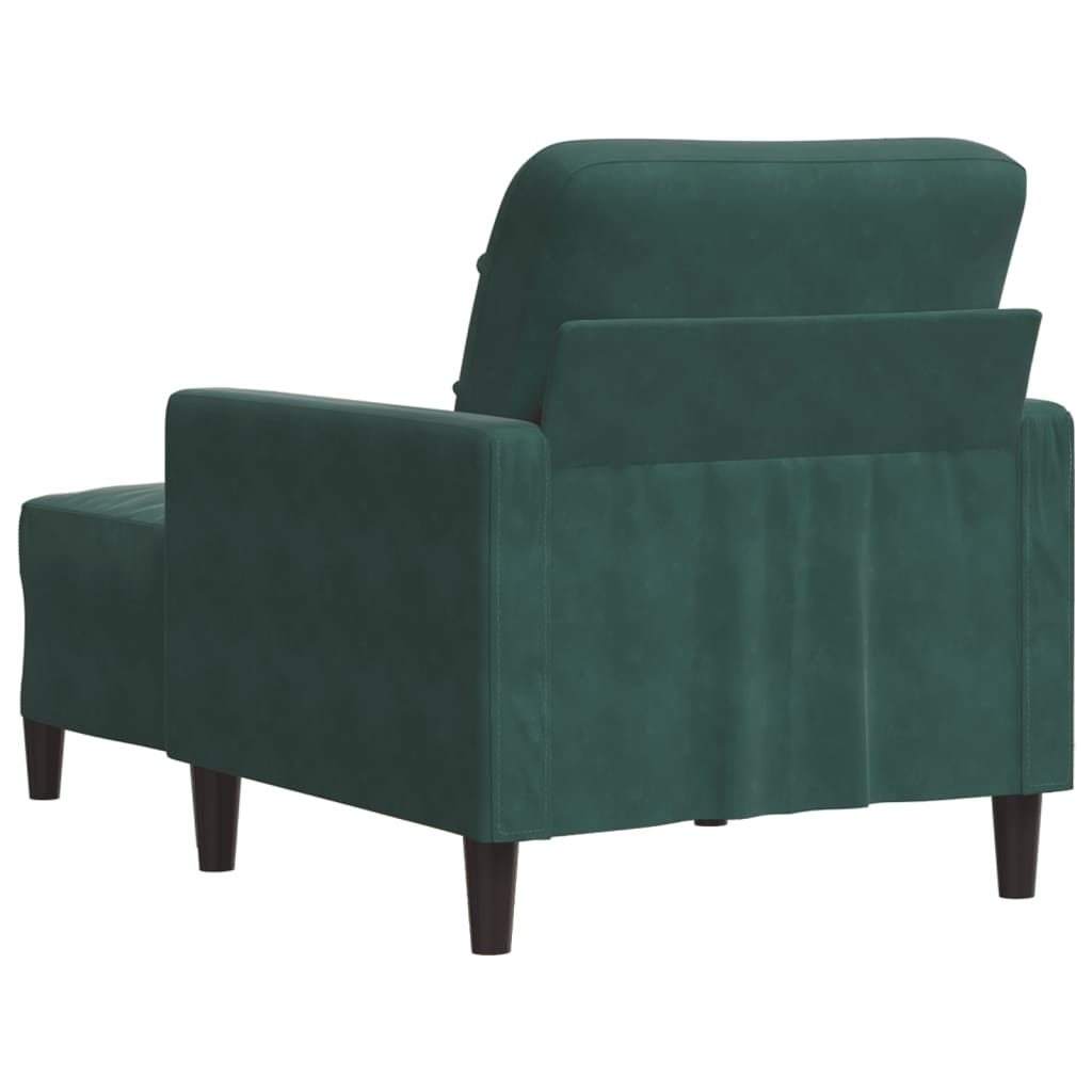 Poltroncina con Poggiapiedi Verde Scuro 60 cm in Velluto 3278259