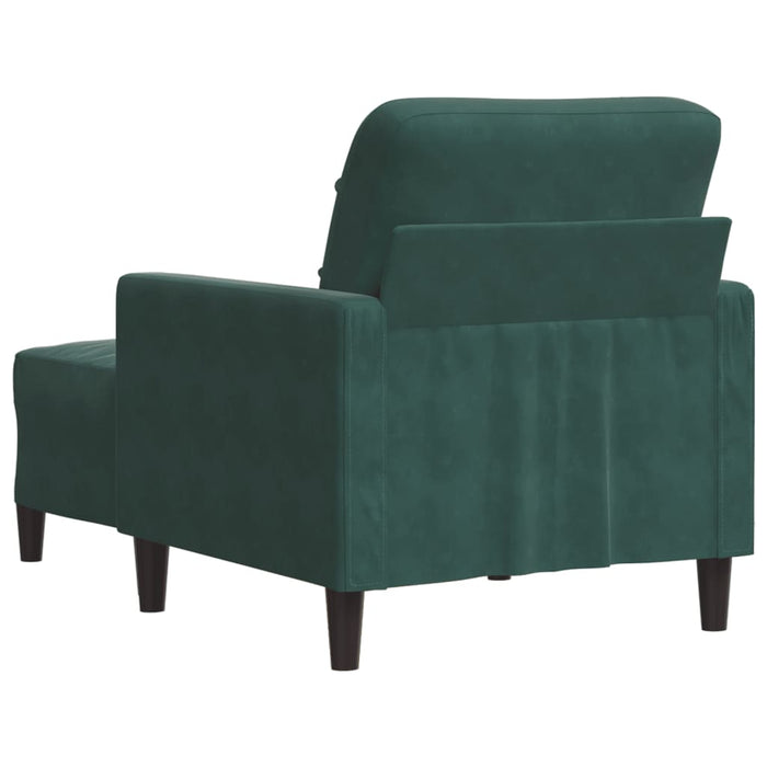 vidaXL Poltroncina con Poggiapiedi Verde Scuro 60 cm in Velluto