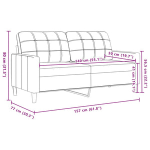 Set di Divani 3 pz con Poggiapiedi Grigio Scuro in Tessuto 3278328