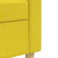 Set di Divani 2 pz con Cuscini Giallo Chiaro in Tessuto 3278340