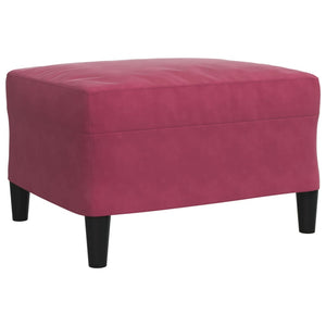 Set di Divani 4 pz con Cuscini Rosso Vino in Velluto