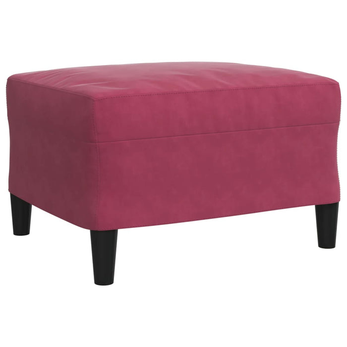 Set di Divani 4 pz con Cuscini Rosso Vino in Velluto