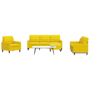 Set di Divani 4 pz con Cuscini giallo in Velluto 3278367