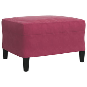 vidaXL Set di Divani 3 pz con Cuscini Rosso Vino in Velluto