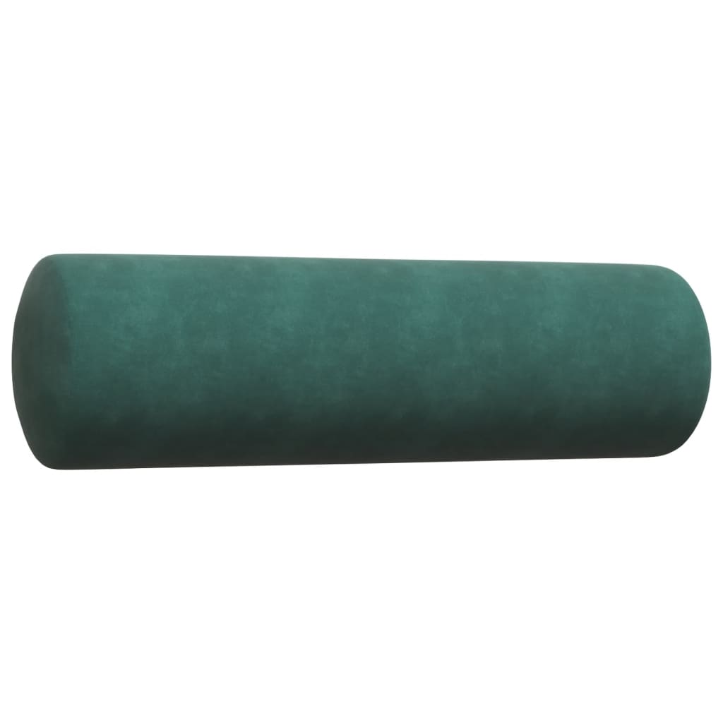 Set di Divani 3 pz con Cuscini e Rinforzi Verde scuro Velluto 3278423