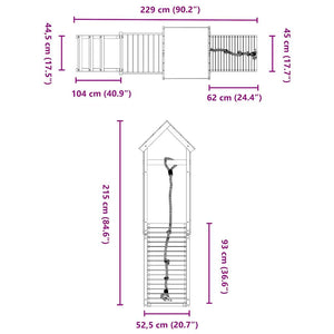 Set da Gioco da Esterno in Legno Massello di Pino 3279067