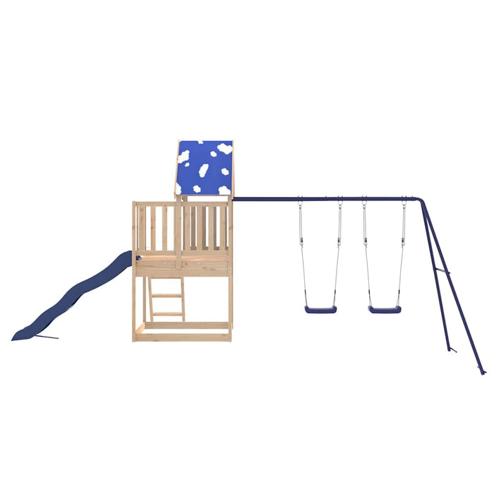 Set da Gioco da Esterno in Legno Massello di Pino