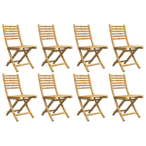 Sedie da Giardino Pieghevoli 4 pz 43x54x88 cm in Bambù 3278519