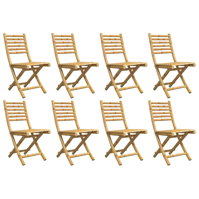 Sedie da Giardino Pieghevoli 4 pz 43x54x88 cm in Bambù 3278519
