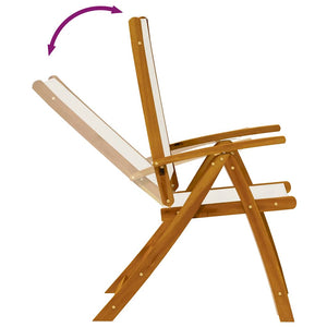 Sedie da Giardino Pieghevoli 4 pz Massello d'Acacia e Textilene 3279238