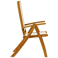 Sedie da Giardino Pieghevoli 8 pz Massello d'Acacia e Textilene 3279240