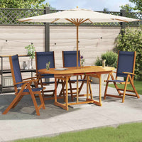 Sedie da Giardino Pieghevoli 4 pz Massello d'Acacia e Textilene 3279241