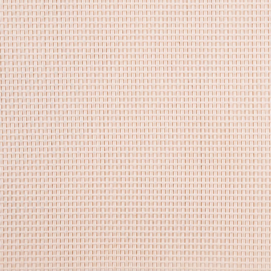 vidaXL Lettini Prendisole 2 pz Crema Legno Massello Acacia e Textilene