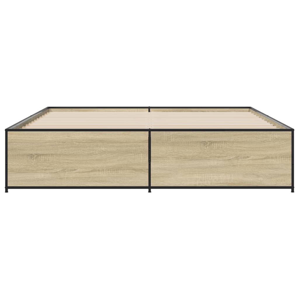 Giroletto Rovere Sonoma 200x200 cm Legno Multistrato e Metallo 3279868