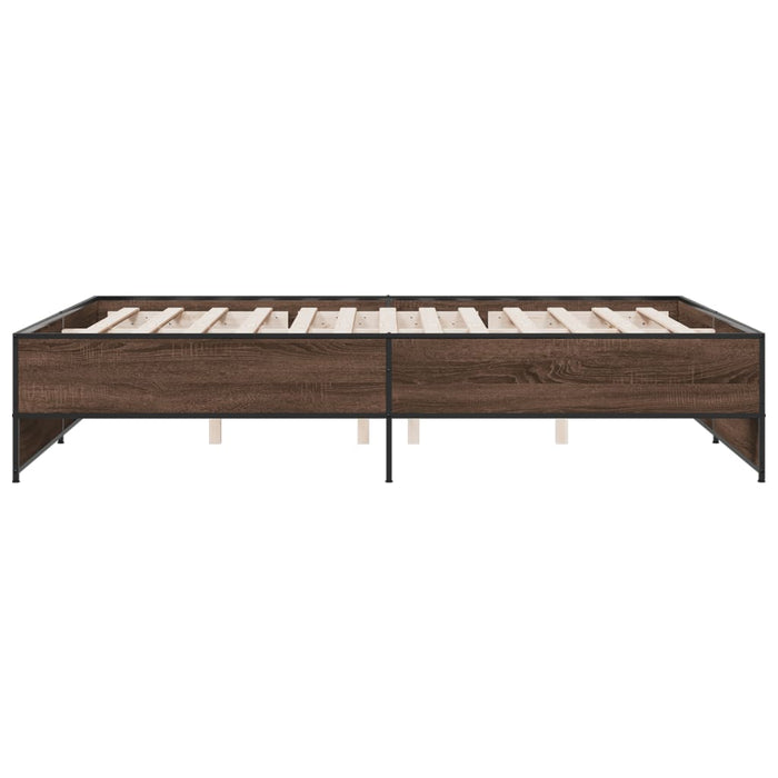 Giroletto Rovere Marrone 160x200cm in Legno Multistrato Metallo 3279881