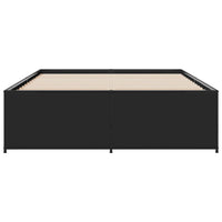 Giroletto Nero 140x190 cm in Legno Multistrato e Metallo 3279897