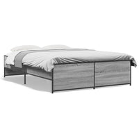Giroletto-Struttura Letto Grigio Sonoma 140x190 cm in Legno Multistrato Metallo 938317