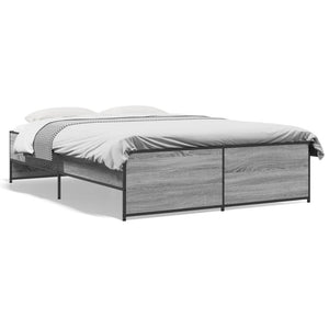 Giroletto-Struttura Letto Grigio Sonoma 140x190 cm in Legno Multistrato Metallo 938317