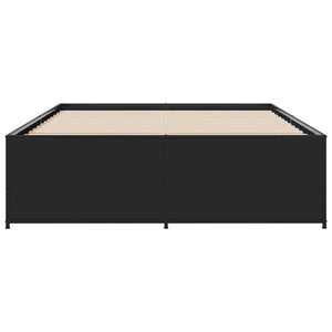 Giroletto Nero 135x190 cm in Legno Multistrato e Metallo 3279902