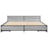 Giroletto Cassetti Grigio Sonoma 200x200 cm Legno Multistrato 3279915