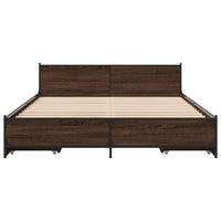 Giroletto Cassetti Rovere Marrone 150x200 cm Legno Multistrato 3279931