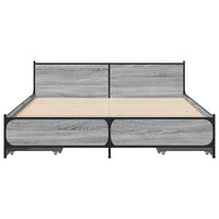 Giroletto Cassetti Grigio Sonoma 135x190 cm Legno Multistrato 3279950