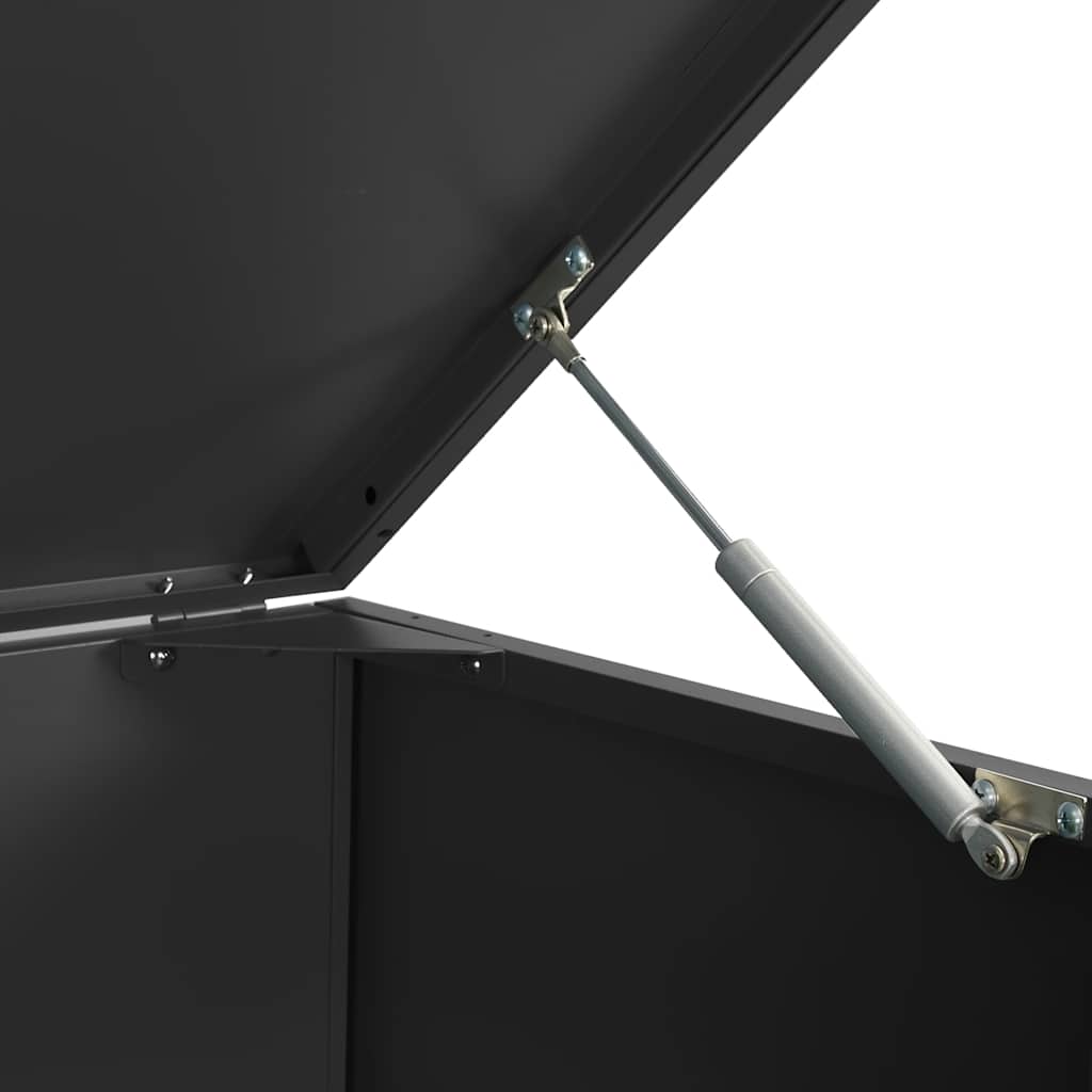 Copribidone con Ruote per 2 Bidoni Nera 138x79x117cm in Acciaio 3279977