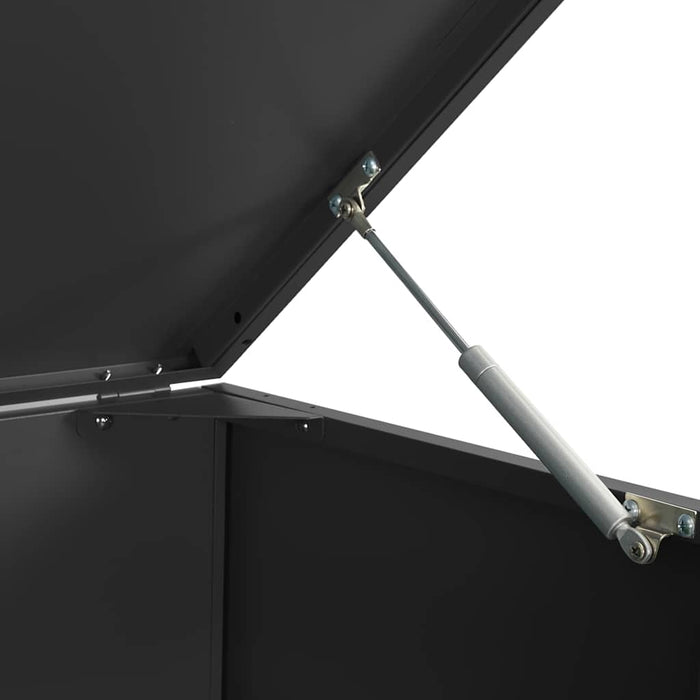 vidaXL Copribidone con Ruote per 3 Bidoni Nera 207x79x117cm in Acciaio