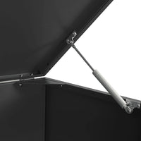 vidaXL Copribidone con Ruote per 4 Bidoni Nera 276x79x117cm in Acciaio