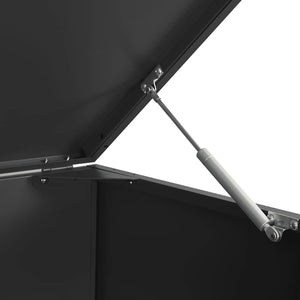 vidaXL Copribidone con Ruote per 4 Bidoni Nera 276x79x117cm in Acciaio