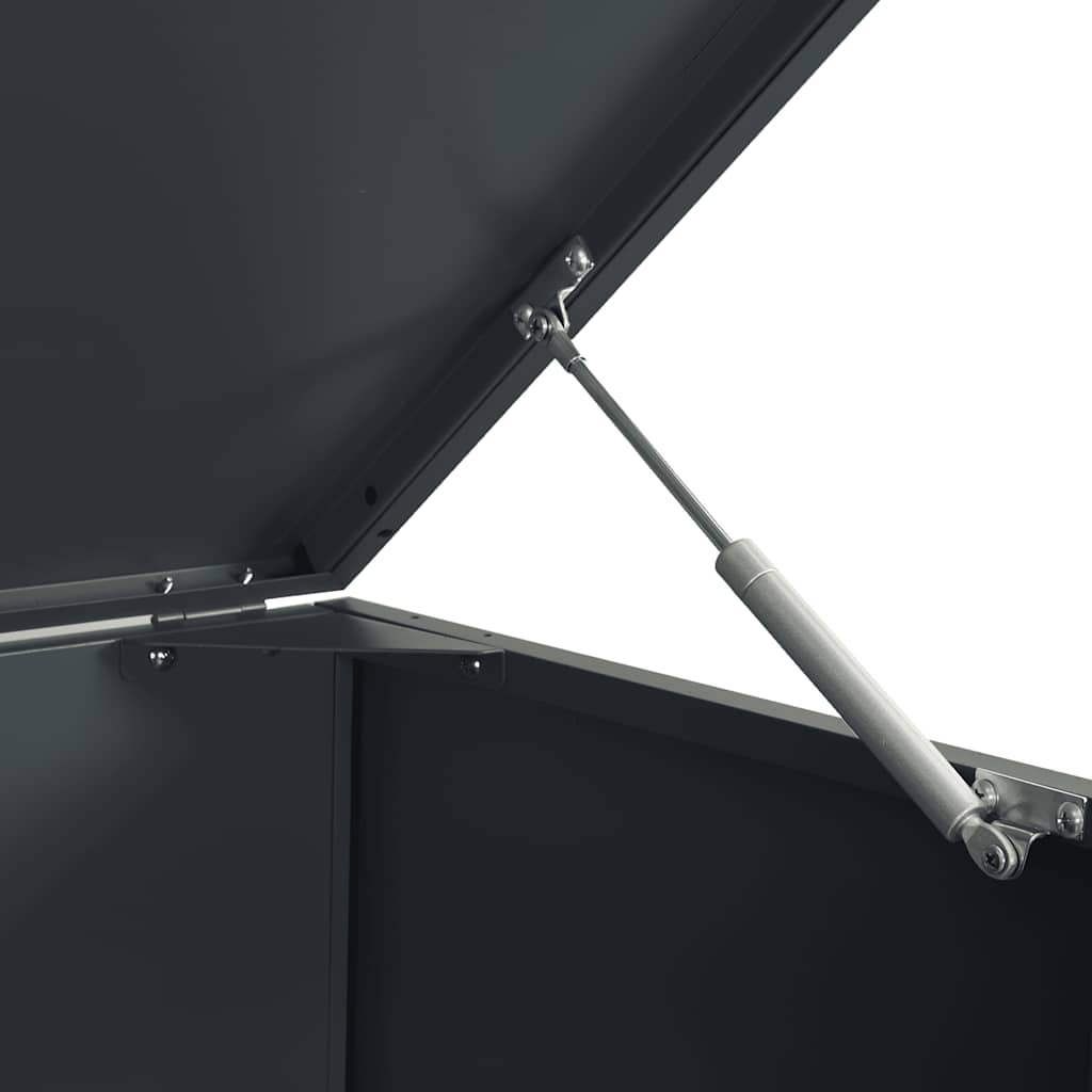 Copribidone con Ruote 3 Bidoni Antracite 207x79x117cm Acciaio 3279983