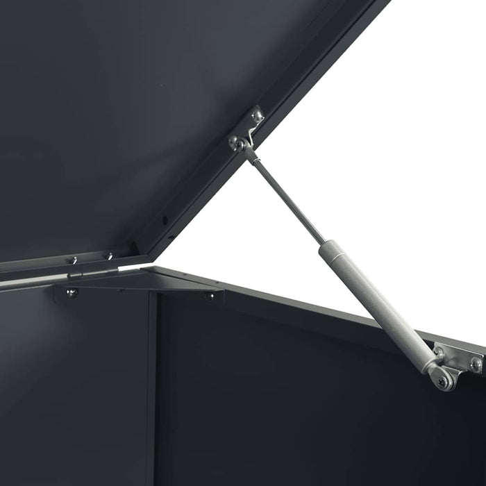 Copribidone con Ruote 3 Bidoni Antracite 207x79x117cm Acciaio 3279983