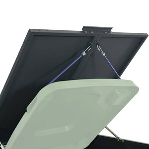 vidaXL Copribidone con Ruote 6 Bidoni Antracite 414x79x117cm Acciaio