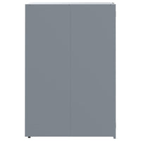 Copribidone con Ruote per 2 Bidoni Grigio 138x79x117cm Acciaio 3279987
