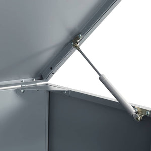 vidaXL Copribidone con Ruote per 2 Bidoni Grigio 138x79x117cm Acciaio