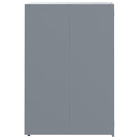 Copribidone con Ruote per 3 Bidoni Grigio 207x79x117cm Acciaio 3279988