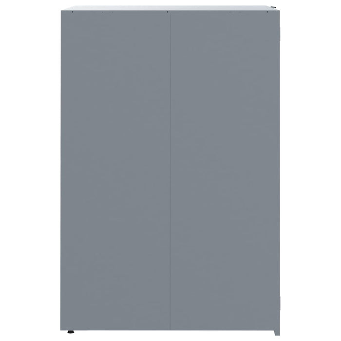 Copribidone con Ruote per 4 Bidoni Grigio 276x79x117cm Acciaio 3279989