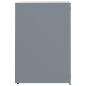 Copribidone con Ruote per 4 Bidoni Grigio 276x79x117cm Acciaio