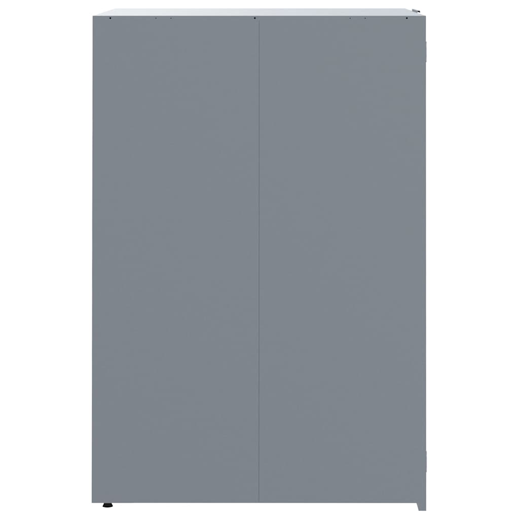 Copribidone con Ruote per 5 Bidoni Grigio 345x79x117cm Acciaio 3279990