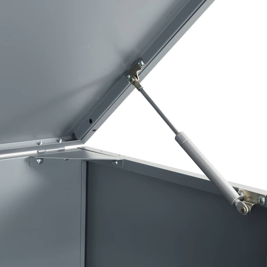 Copribidone con Ruote per 6 Bidoni Grigio 414x79x117cm Acciaio 3279991